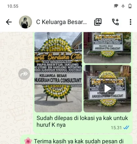 Pengiriman Papan Bunga Duka Cililitan
